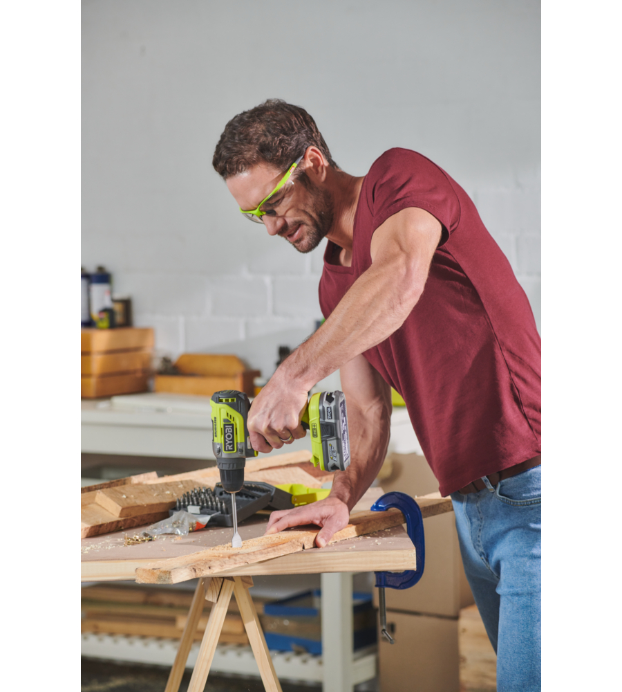 Trapano avvitatore a batteria ryobi "r18dd5-0" 18v, solo corpo macchina