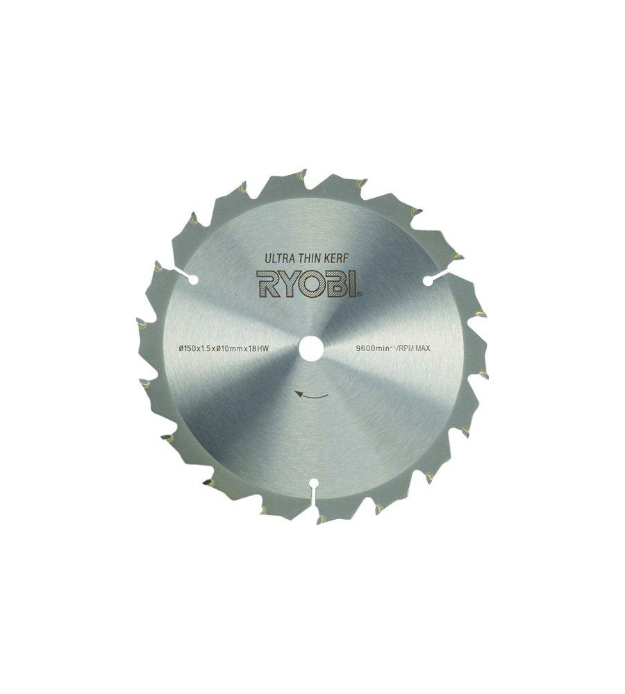 Sega circolare a batteria ryobi "rwsl1801m" con guida laser lama tct 150 mm 18v, solo corpo macchina