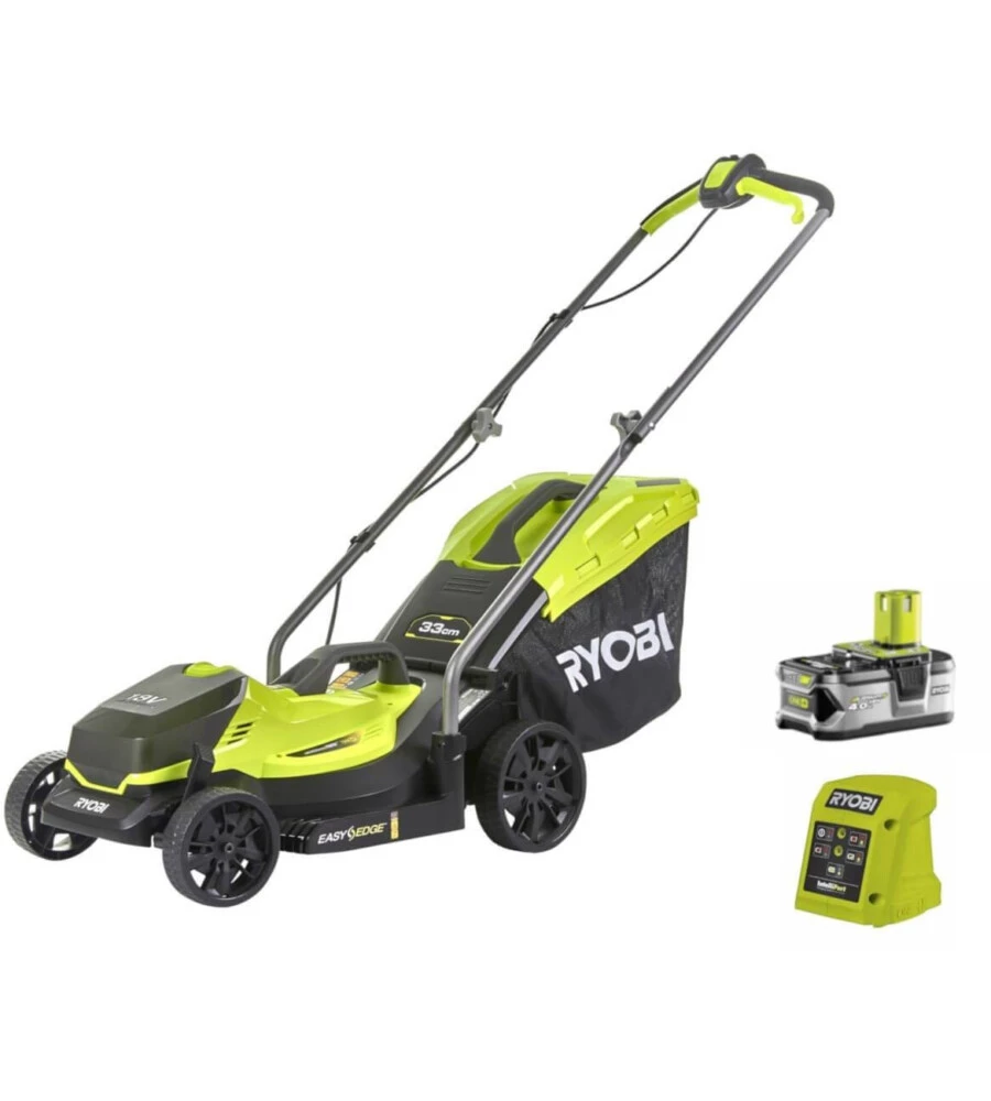Tagliaerba a batteria ryobi "rlm18x33b40" taglio 33cm 18v 4ah