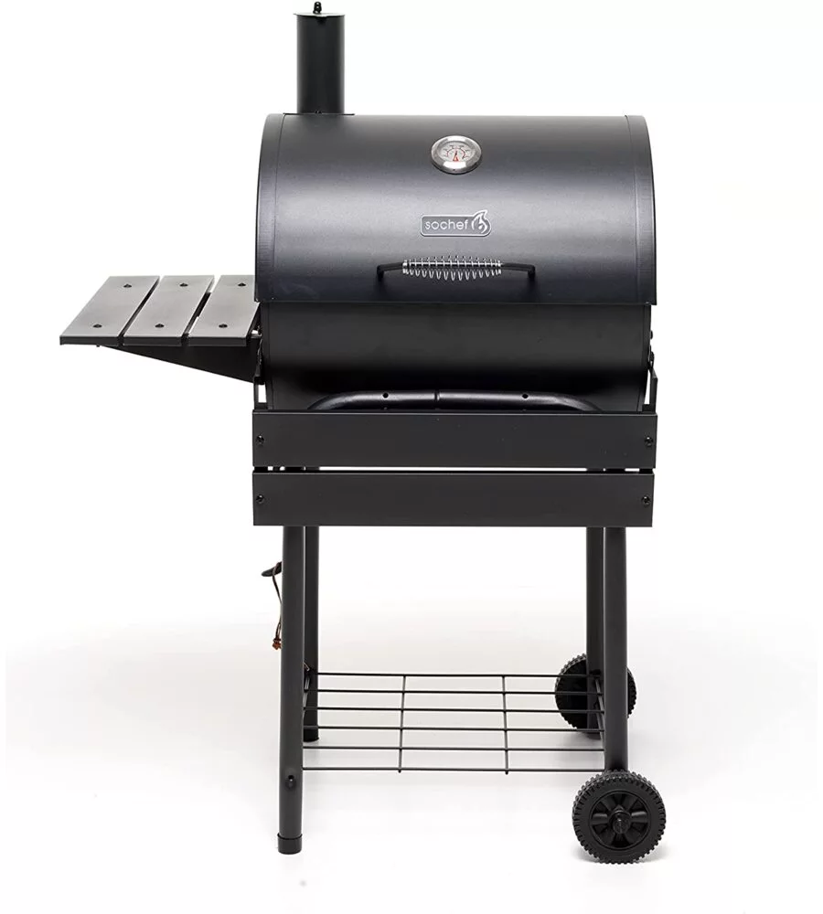 Barbecue a carbonella sochef "pablo 55" con affumicatore 90x76x126 cm