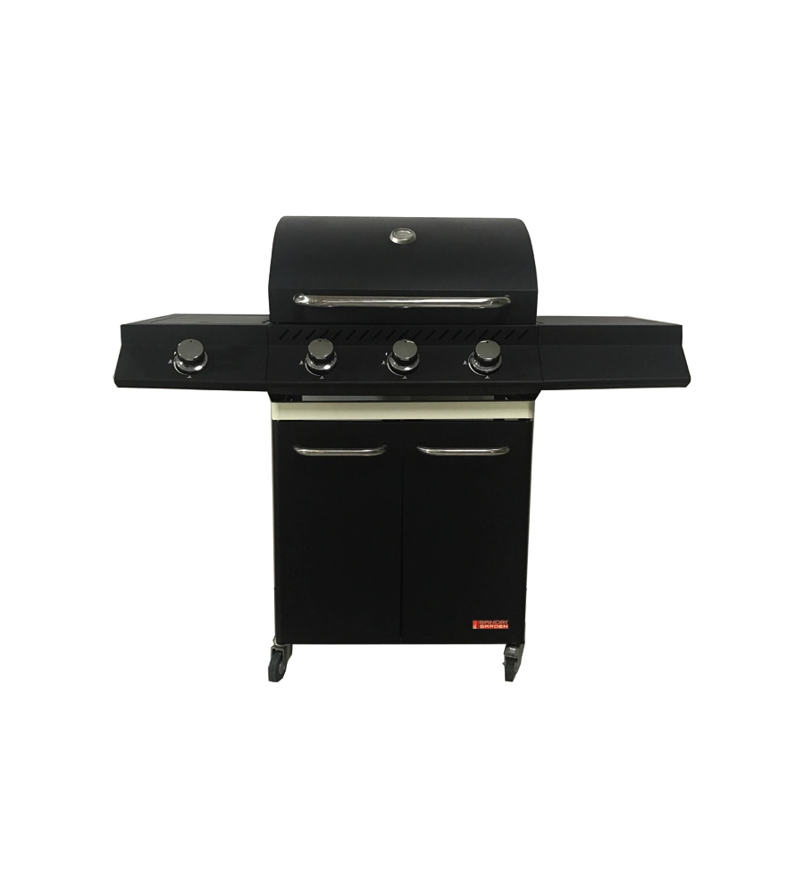 Barbecue a gas sandrigarden "sg canada" con cottura a pietra lavica 3 bruciatori 125x54x110 cm