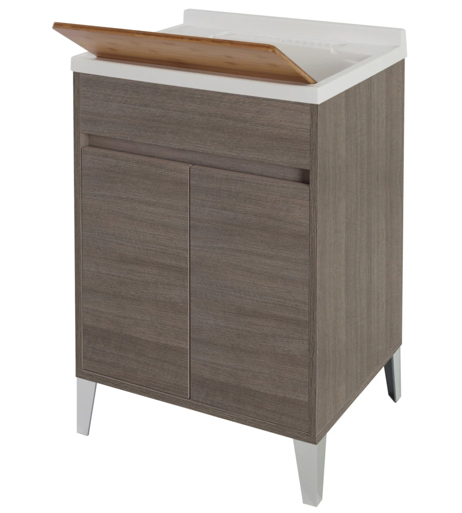 Lavatoio rovere scuro 2 ante, 60x84x50 cm