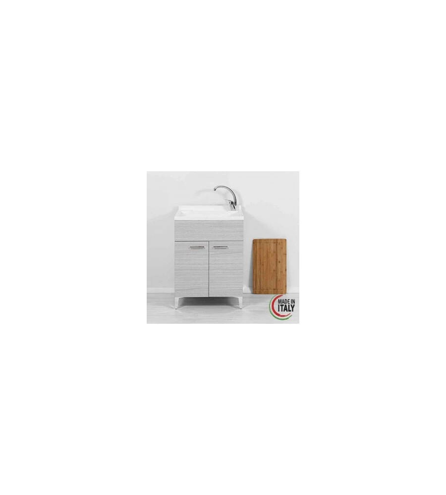 Lavatoio stella rovere grigio, 60x50x83cm