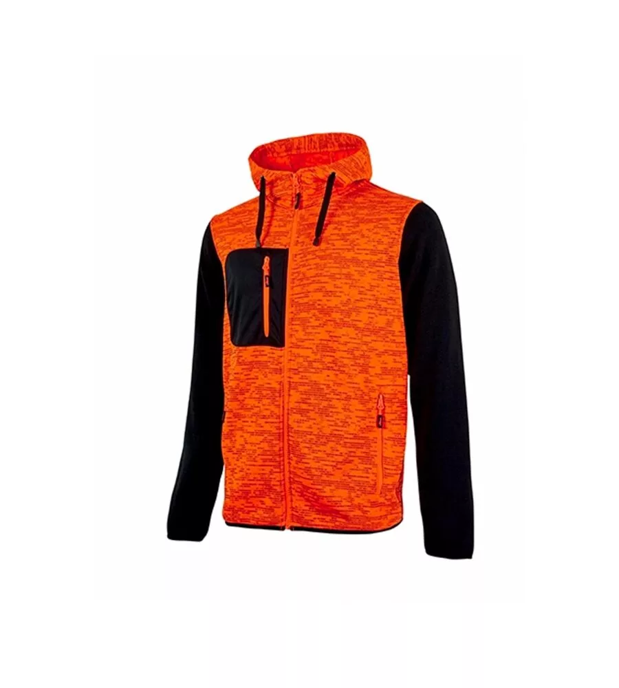Felpa da lavoro rainbow orange u-power - taglia 2xl