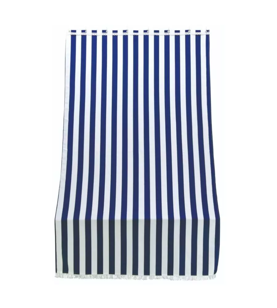 Tenda da sole con anelli per porta essenza righe blu h 300x140 cm