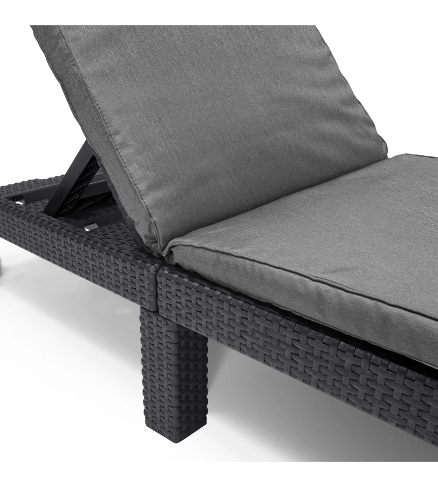 Set 2 pezzi lettino prendisole "daytona sunlounger" colore grafite, 187,5x58x29 cm - keter