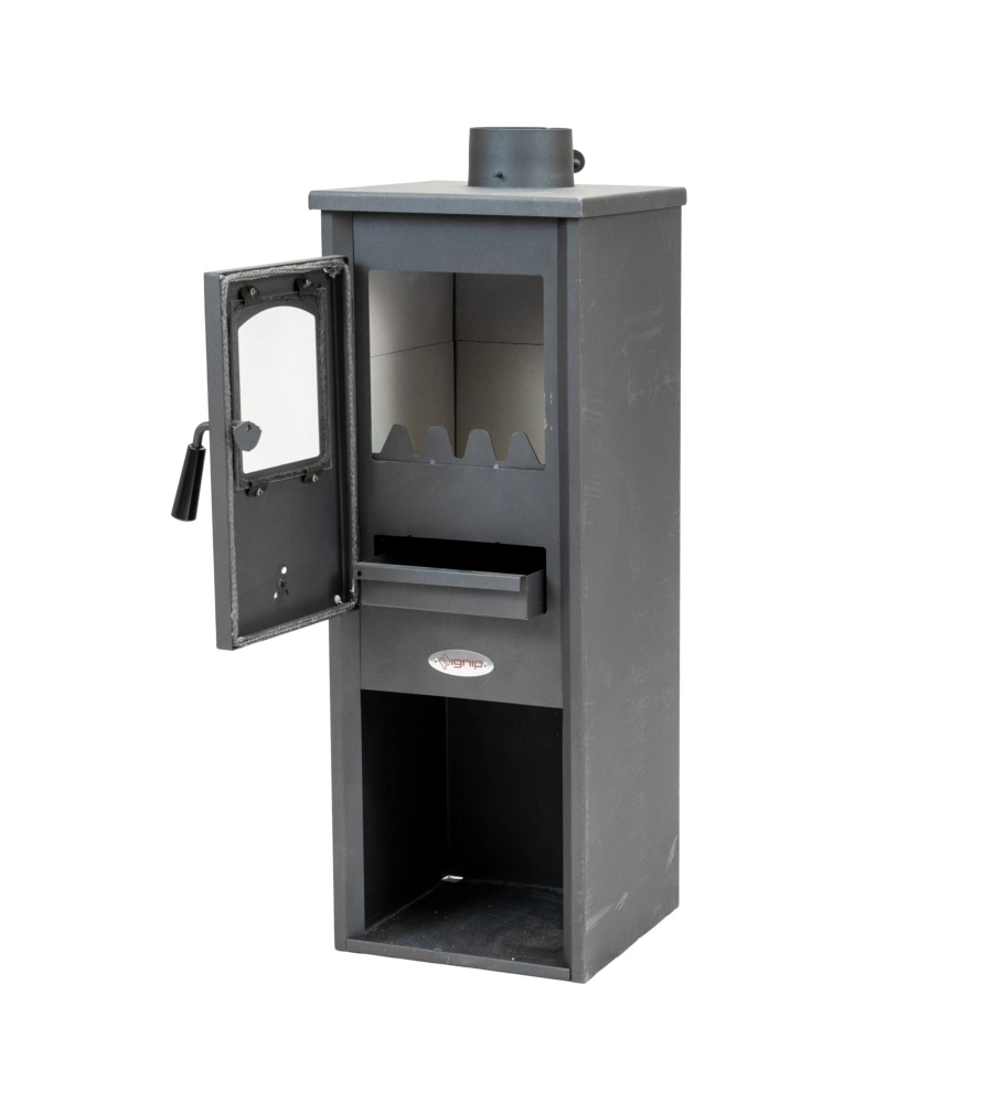 Stufa a legna ignip "berna" grigio 7 kw