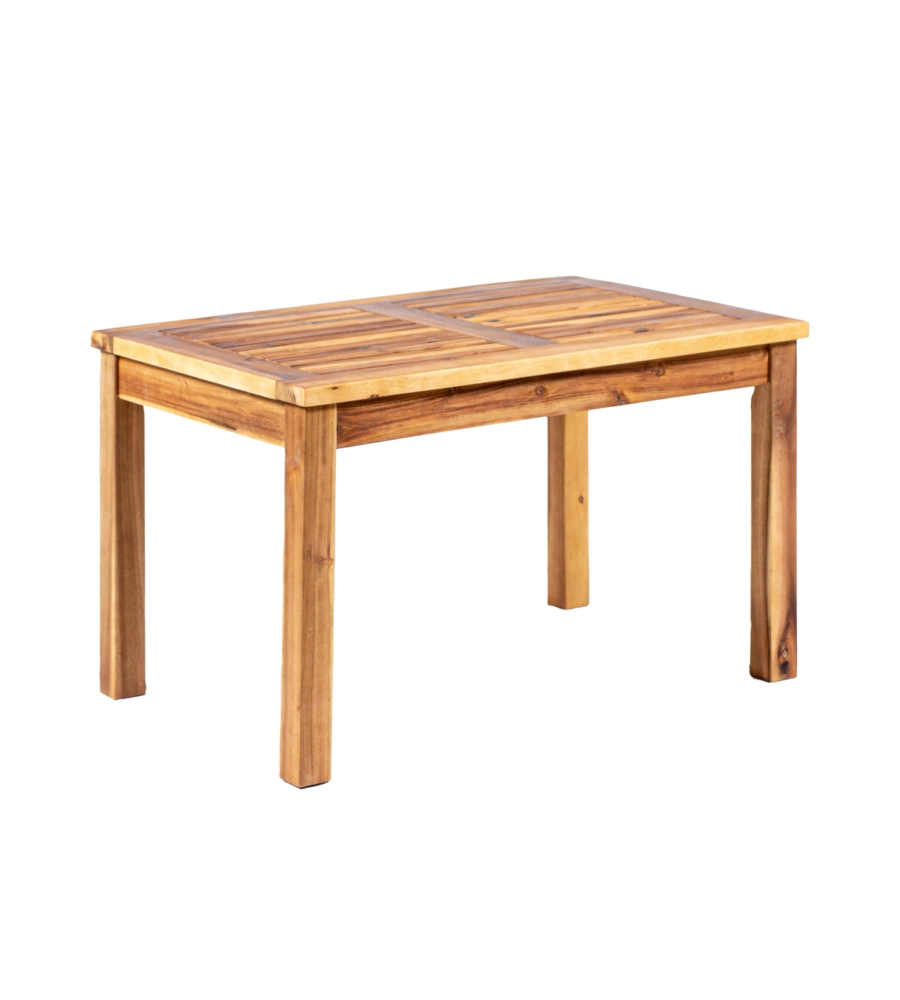 Set da giardino eurogarden "sassari" in legno con cuscini beige 4 sedute e tavolino
