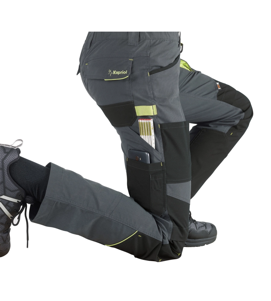 Kapriol pantalone da lavoro "dynamic piastrellista grgio/nero, tg xl