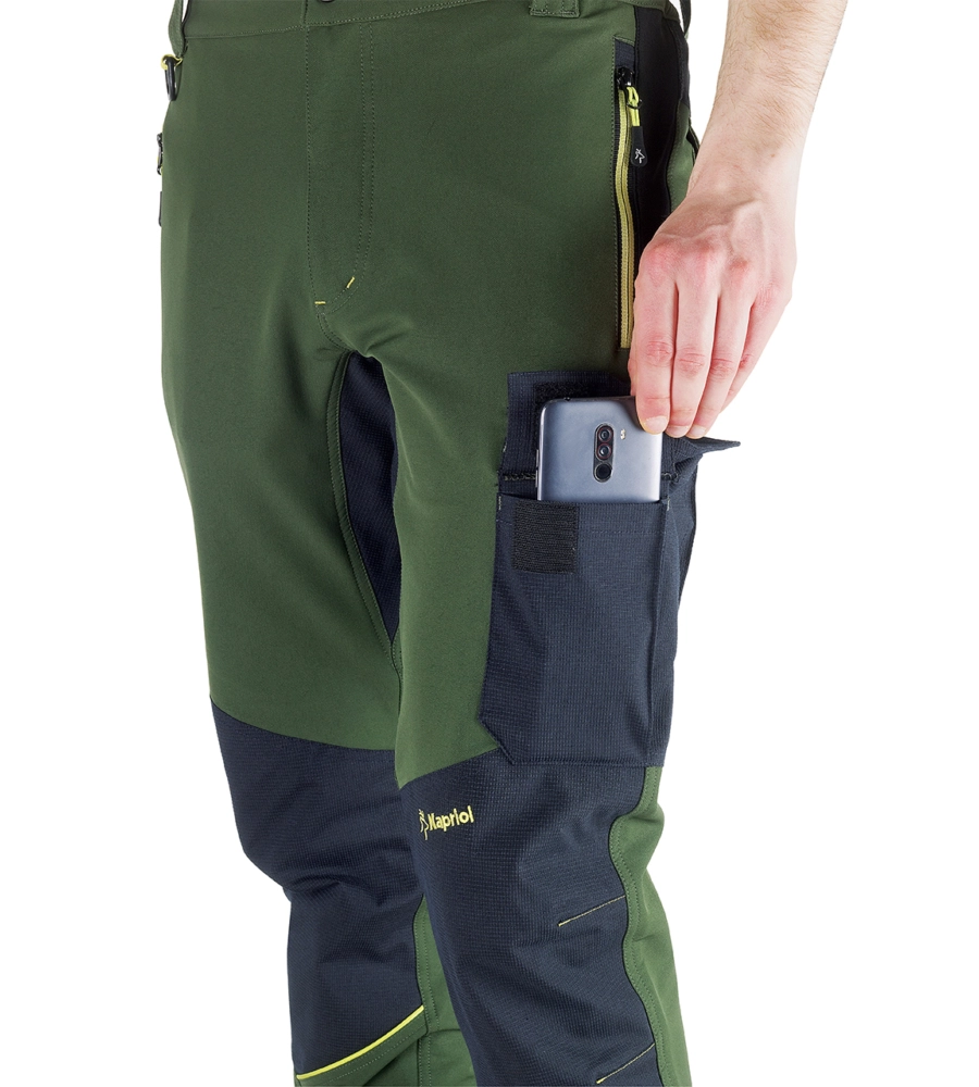 Pantaloni da lavoro dynamic giardiniere verde/nero, tg xxl - kapriol