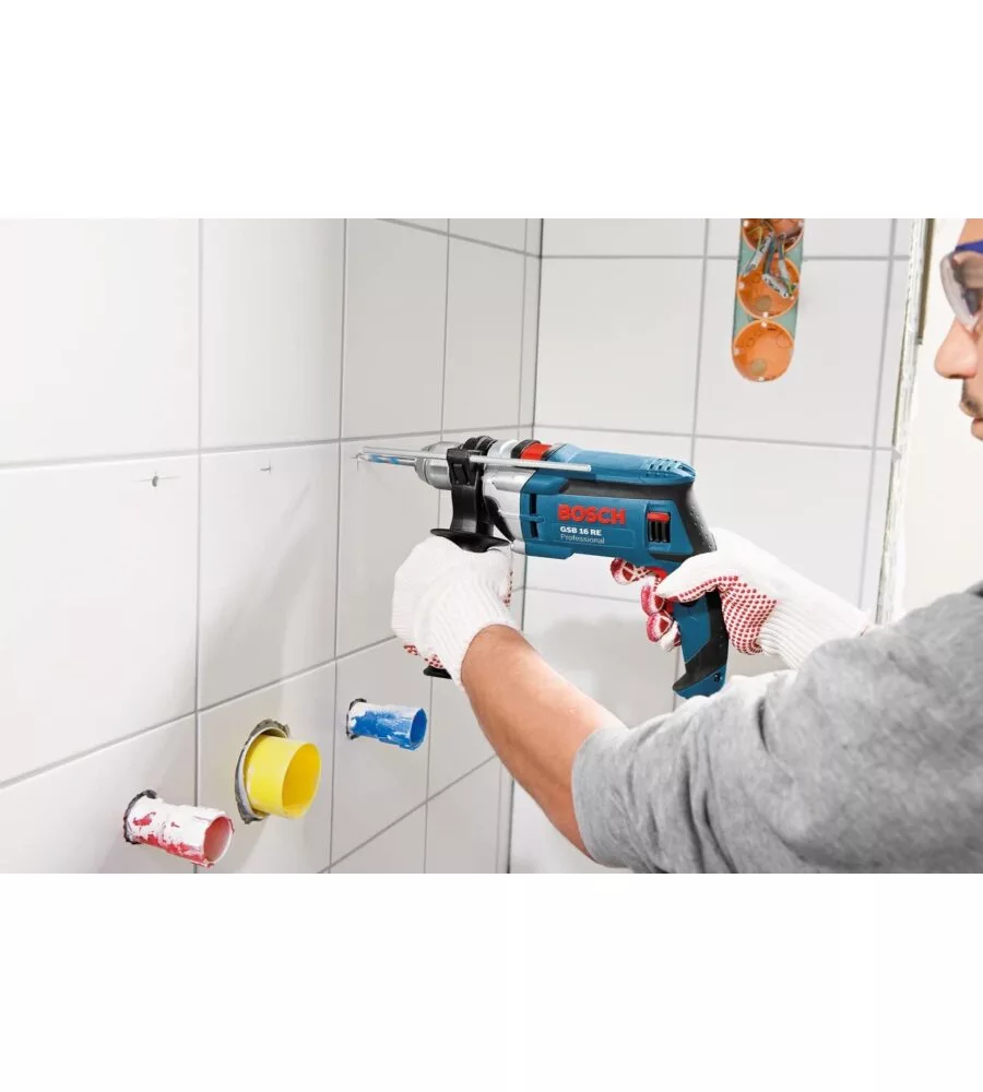 Trapano a percussione elettrico bosch "gsb16re" 750 w