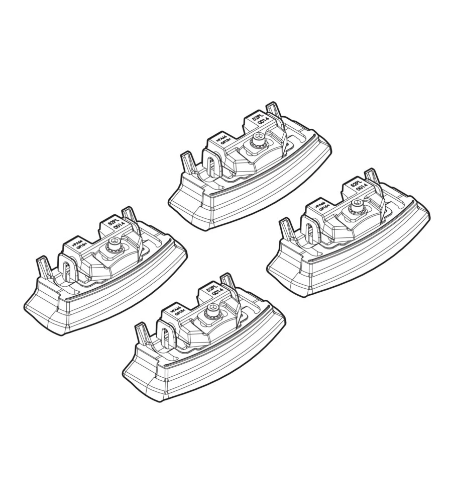 Kit attacchi per barre auto portatutto hyundai i20 3/5p 14>  n21174