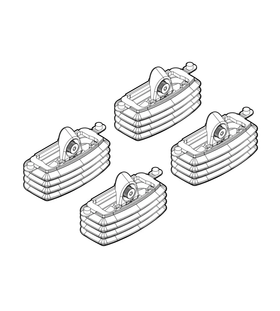 Kit attacchi per barre auto portatutto seat leon 3/5d 3/00>8/05, toledo 3/5d  n21031