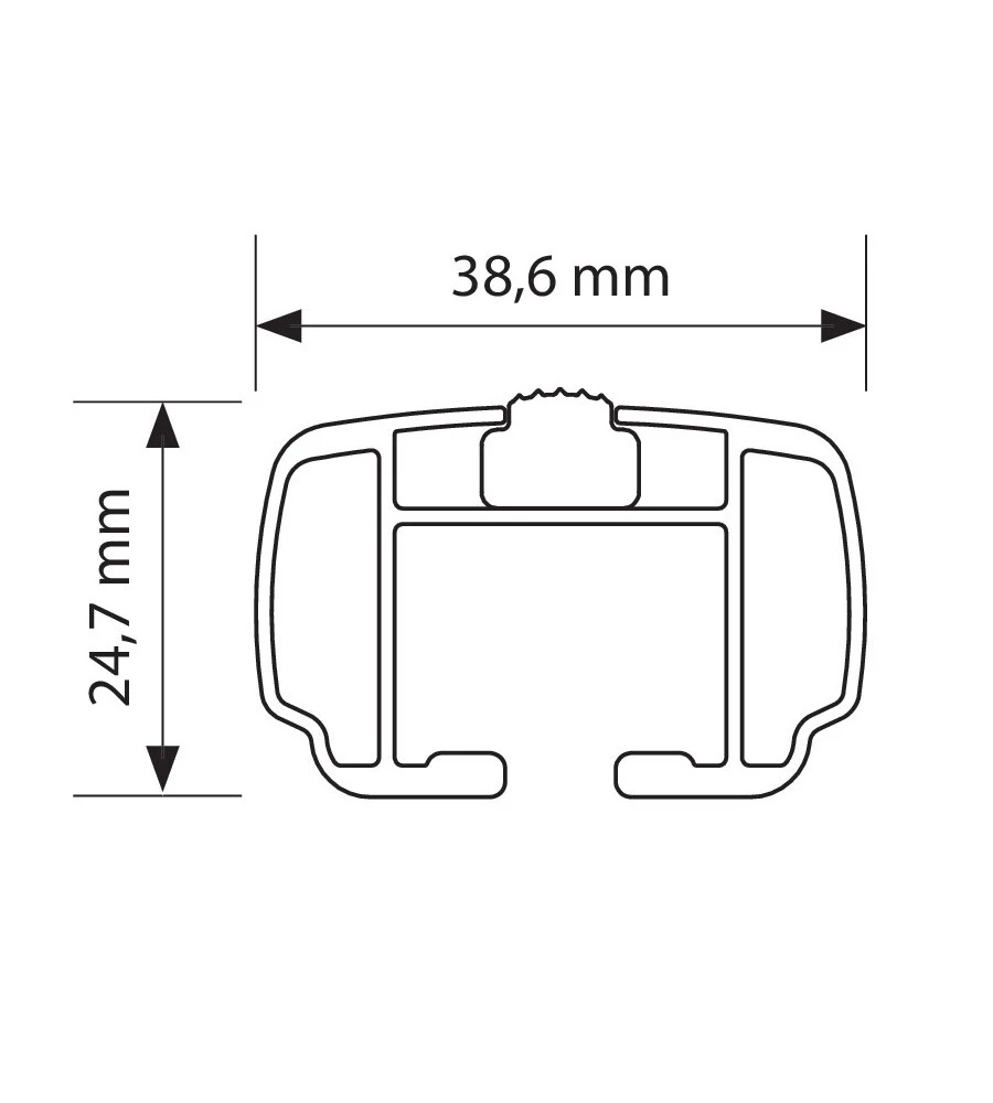 Coppia barre portatutto in alluminio helio - l - 127 cm  n15076
