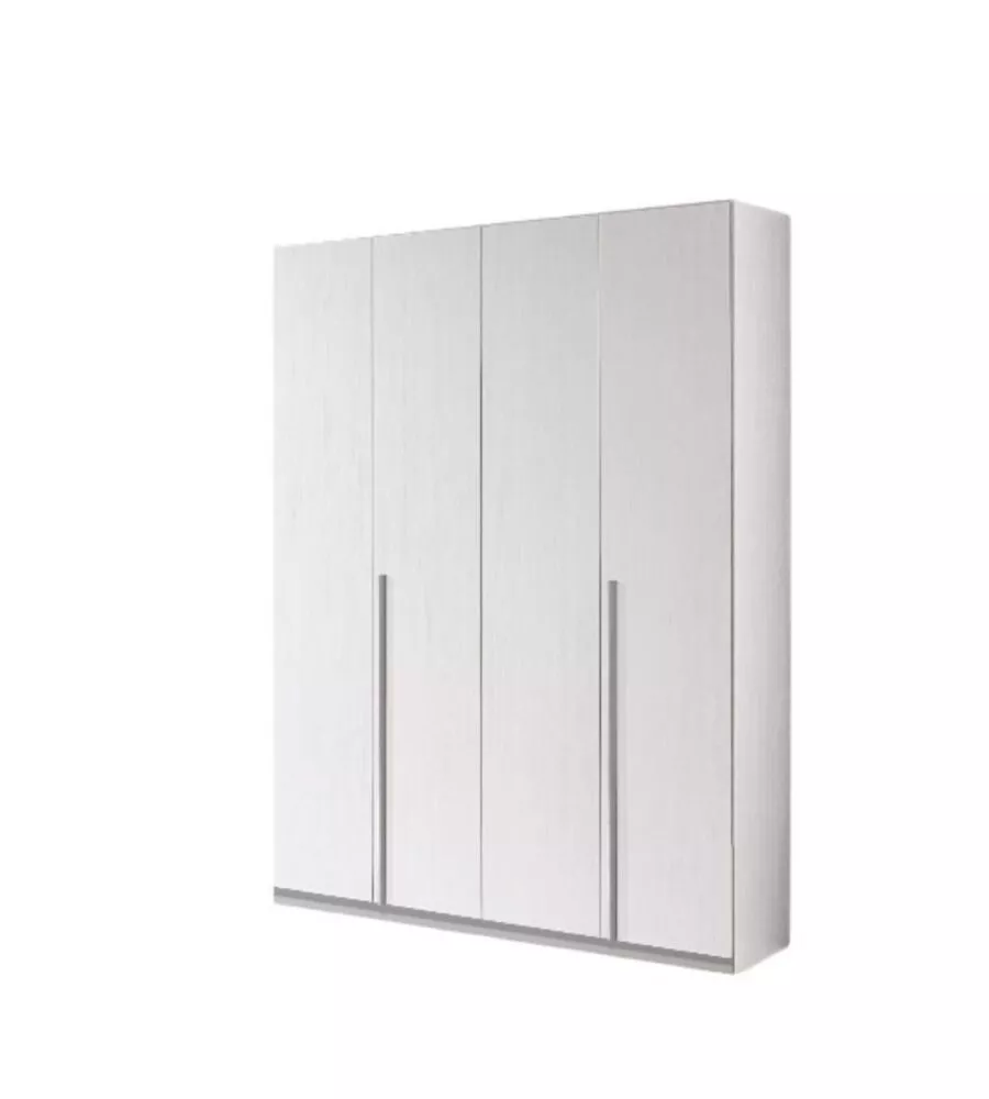 Armadio 4 ante "giotto" bianco graffiato 173x54x240 cm