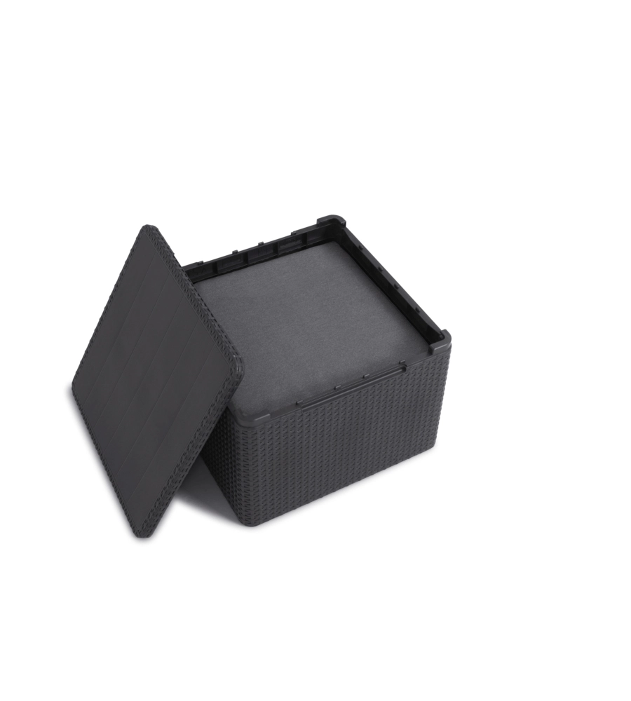 Set da giardino "claire lounge" con 2 poltrone, un divano a 3 posti e tavolo, colore grafite - keter