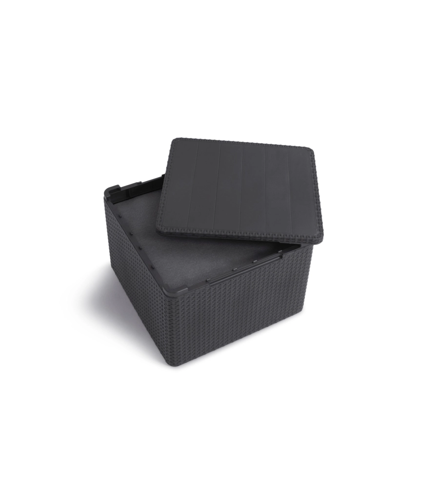 Set da giardino "claire lounge" con 2 poltrone, un divano a 3 posti e tavolo, colore grafite - keter