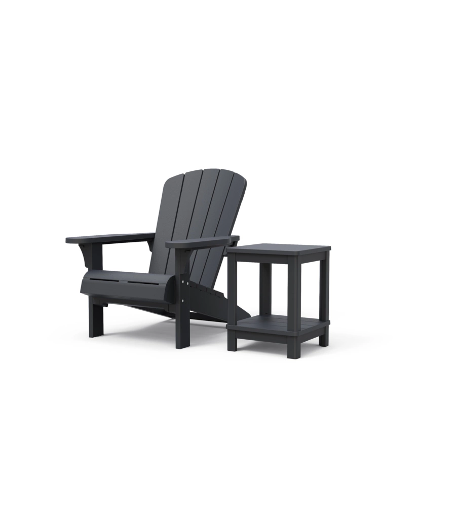 Tavolino da esterno "deluxe side table" colore grafite, 40,5x40,5x57 cm - keter