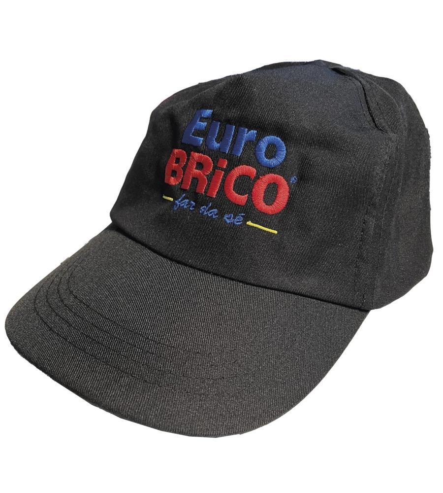 Cappellino con visiera eurobrico nero taglia unica