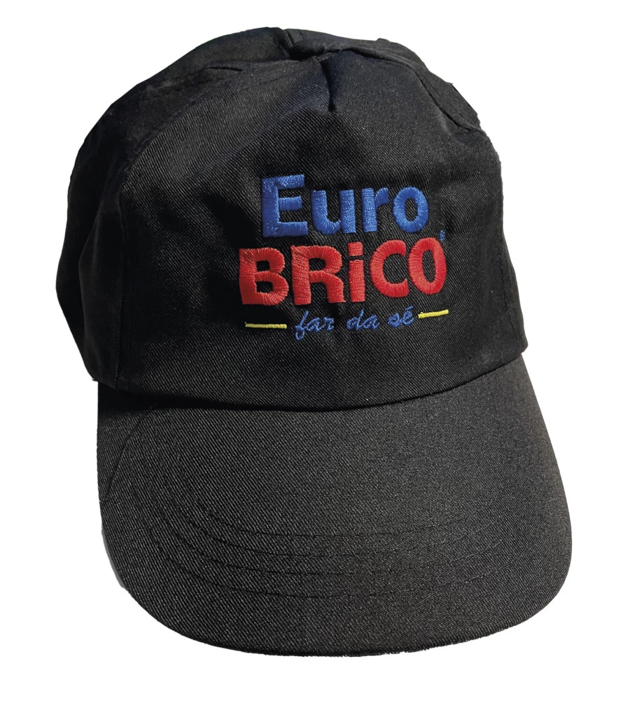 Cappellino con visiera eurobrico nero taglia unica
