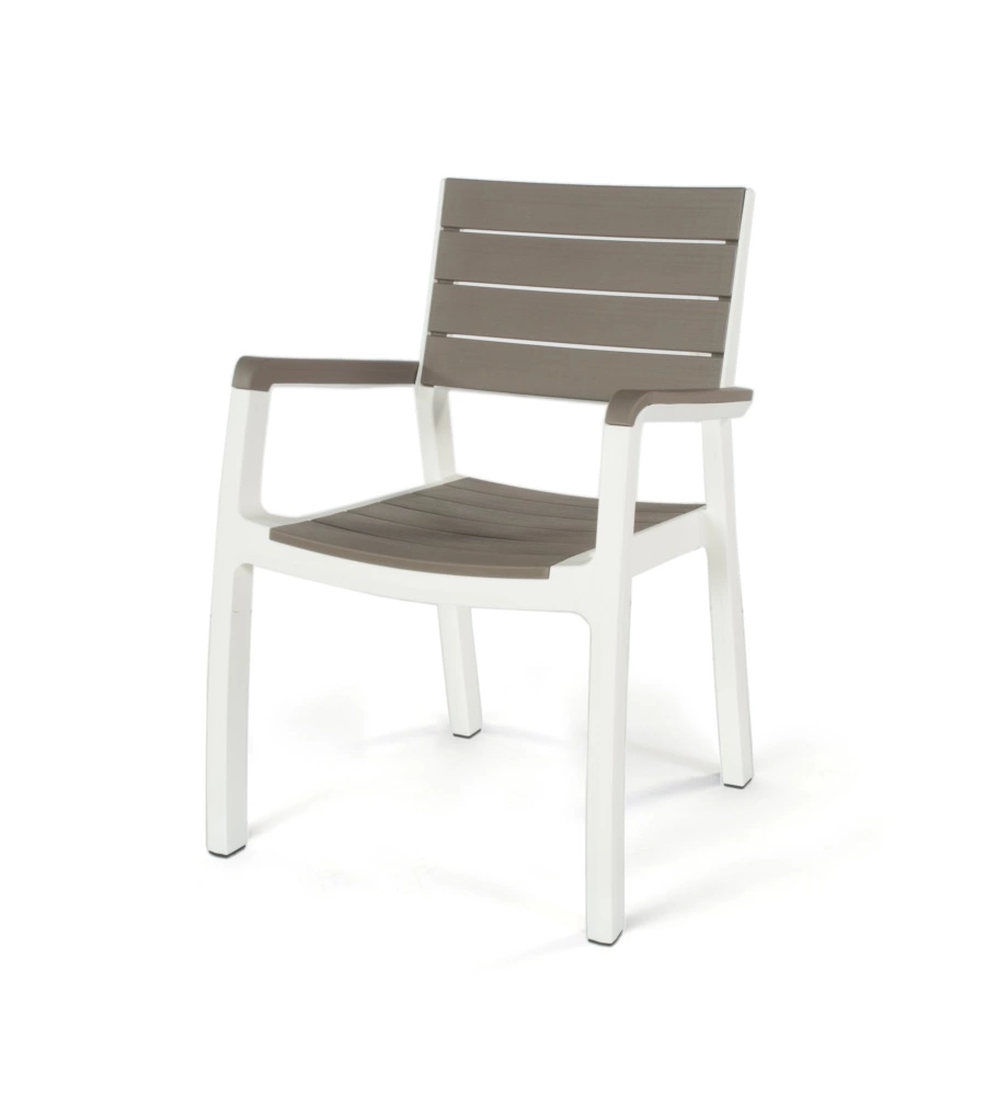 Set 2 sedie da giardino keter "harmony" in polipropilene cappuccino 59x60x86 cm