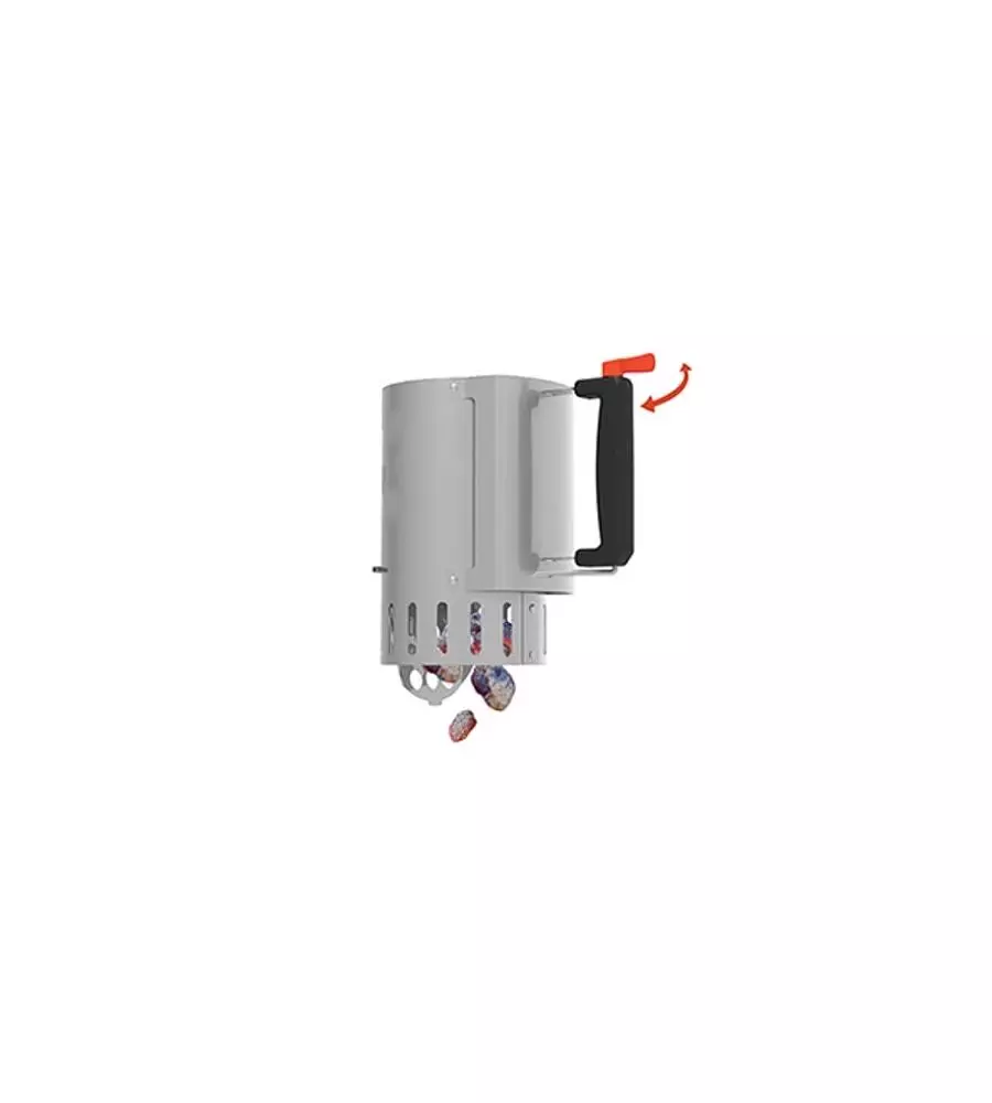 Ciminiera di accensione per carbone e carbonella barbecook in acciaio inox, diametro 16,5 cm