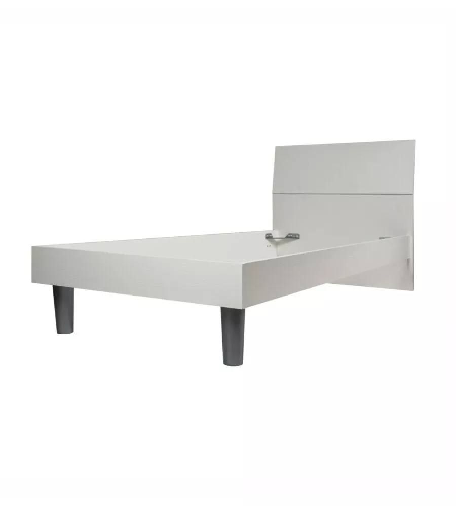 Letto singolo "giotto" bianco, 89,5x205x88 cm