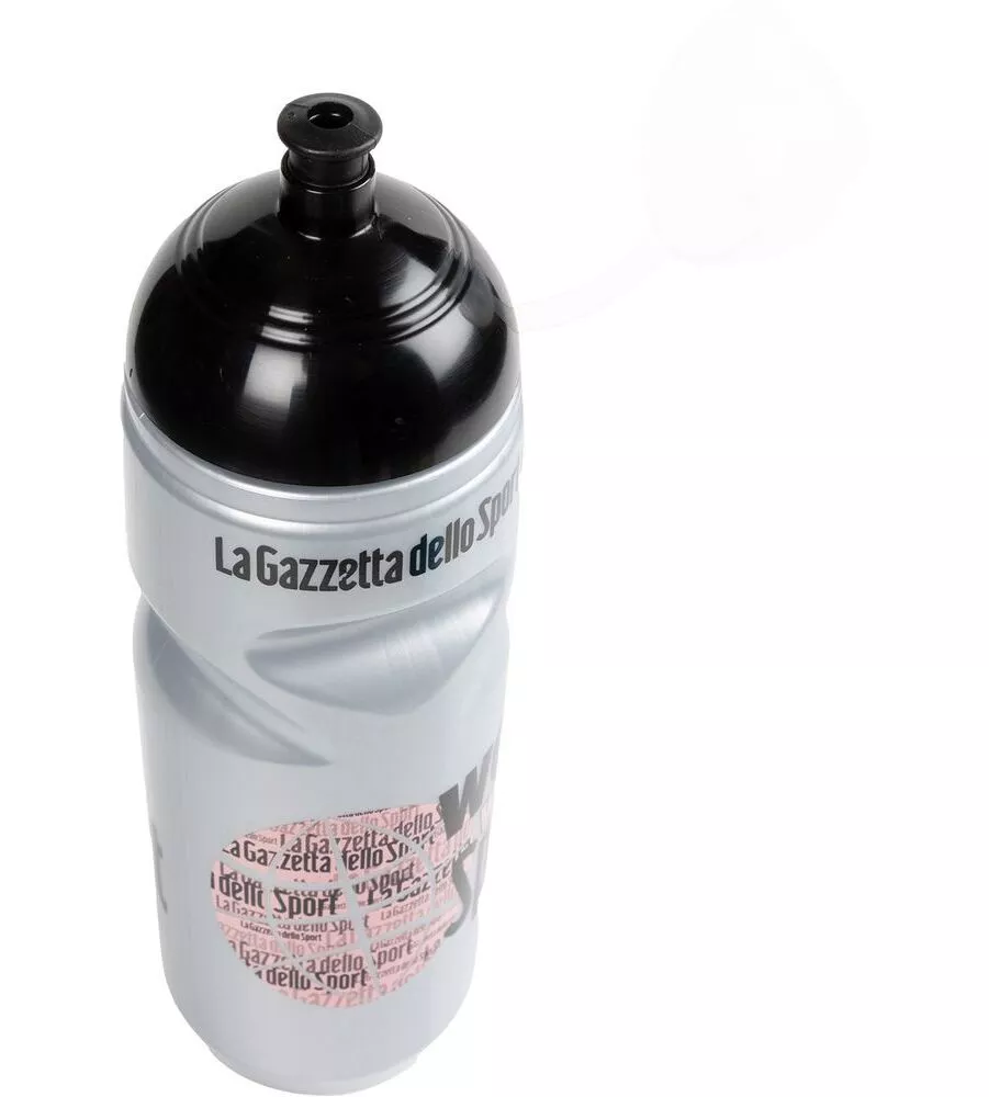 Borraccia per bicicletta gazzetta dello sport grigio perlato in plastica, 800 ml