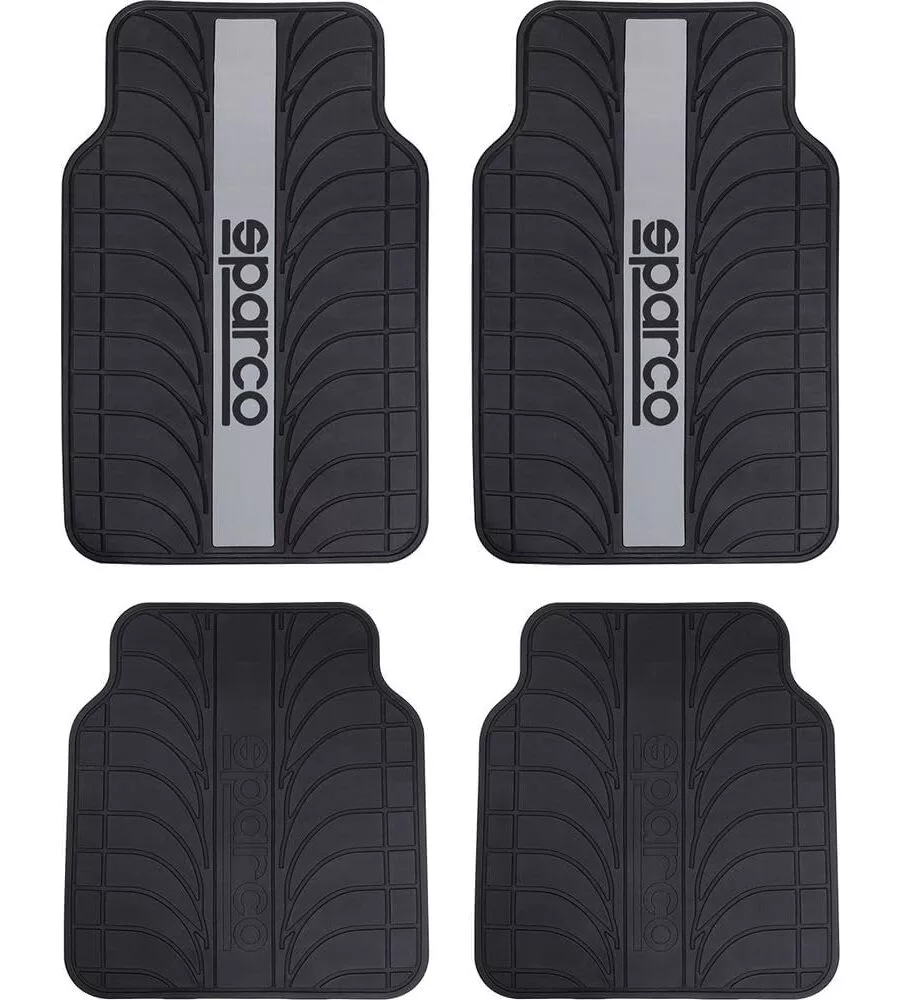 Set 4 tappetini auto sparco grigio