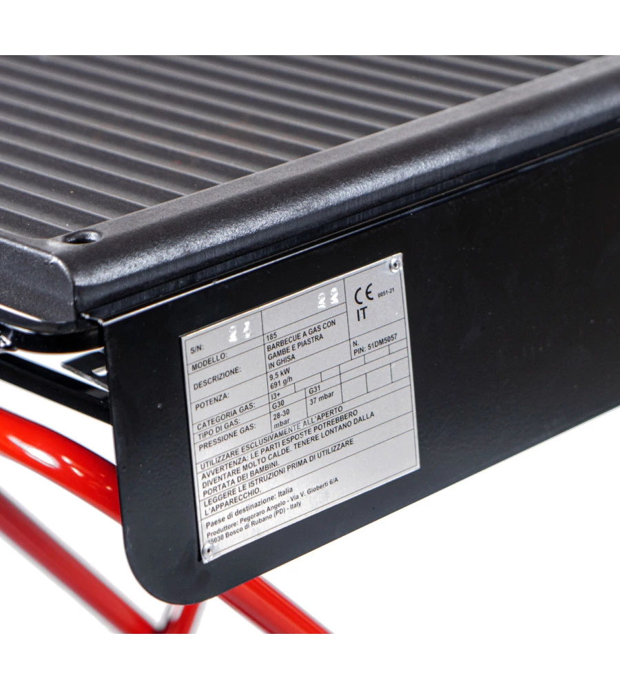 Barbecue a gas pieghevole arnold con ruote 73x43x74 cm