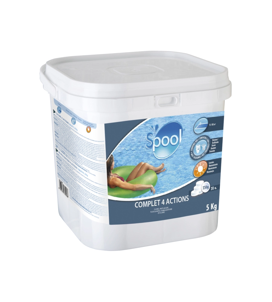 Trattamento 4 azioni per piscine gre tavolette da 250 gr 5 kg
