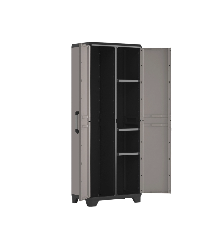 Armadio in resina portascope keter "sistema new" grigio 68x39x173 cm