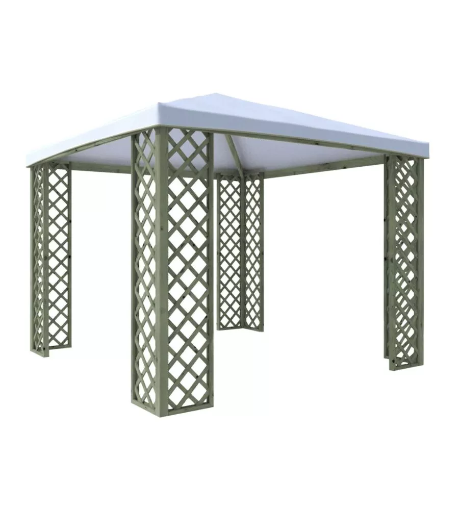 Gazebo da esterno "fox 2022" in legno 3x3 m