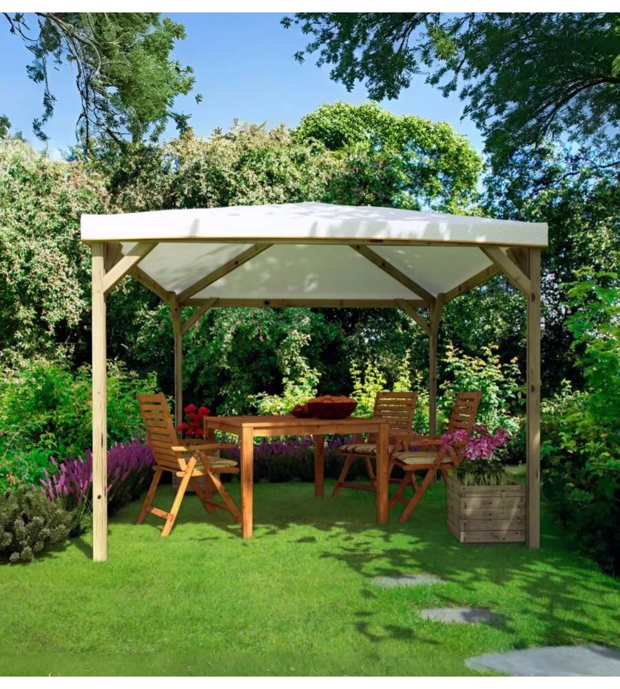 Gazebo da esterno in legno "joy pocket" 3x3 m