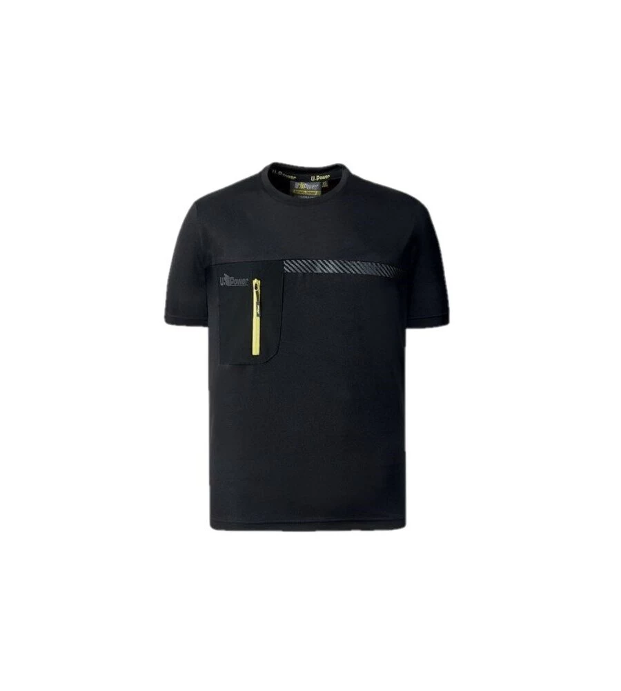 T-shirt da lavoro cristal black carbon u-power - taglia 2xl
