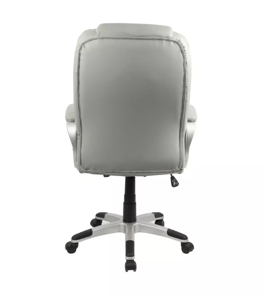 Sedia ufficio bellahome "columbia" con braccioli in ecopelle grigio 66,5x70x109-118 cm