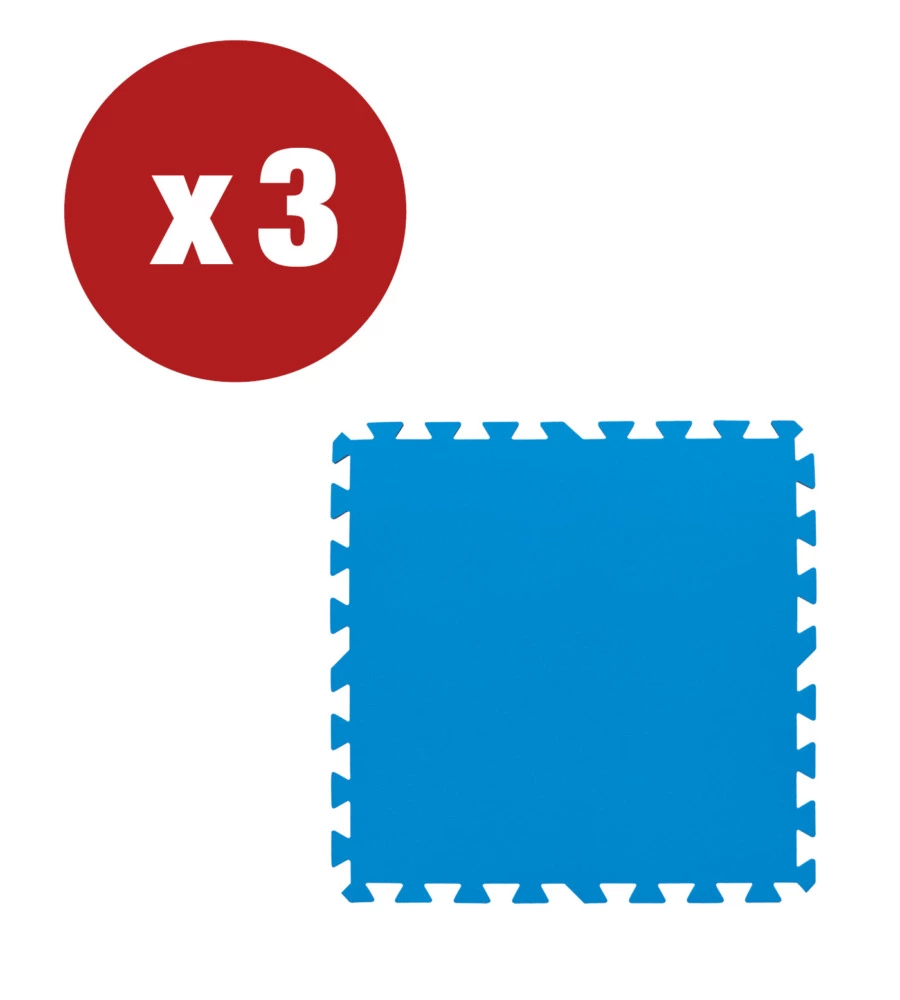 Promo 3x tappeto per piscina bestway colore blu 9 pezzi 50x50 cm