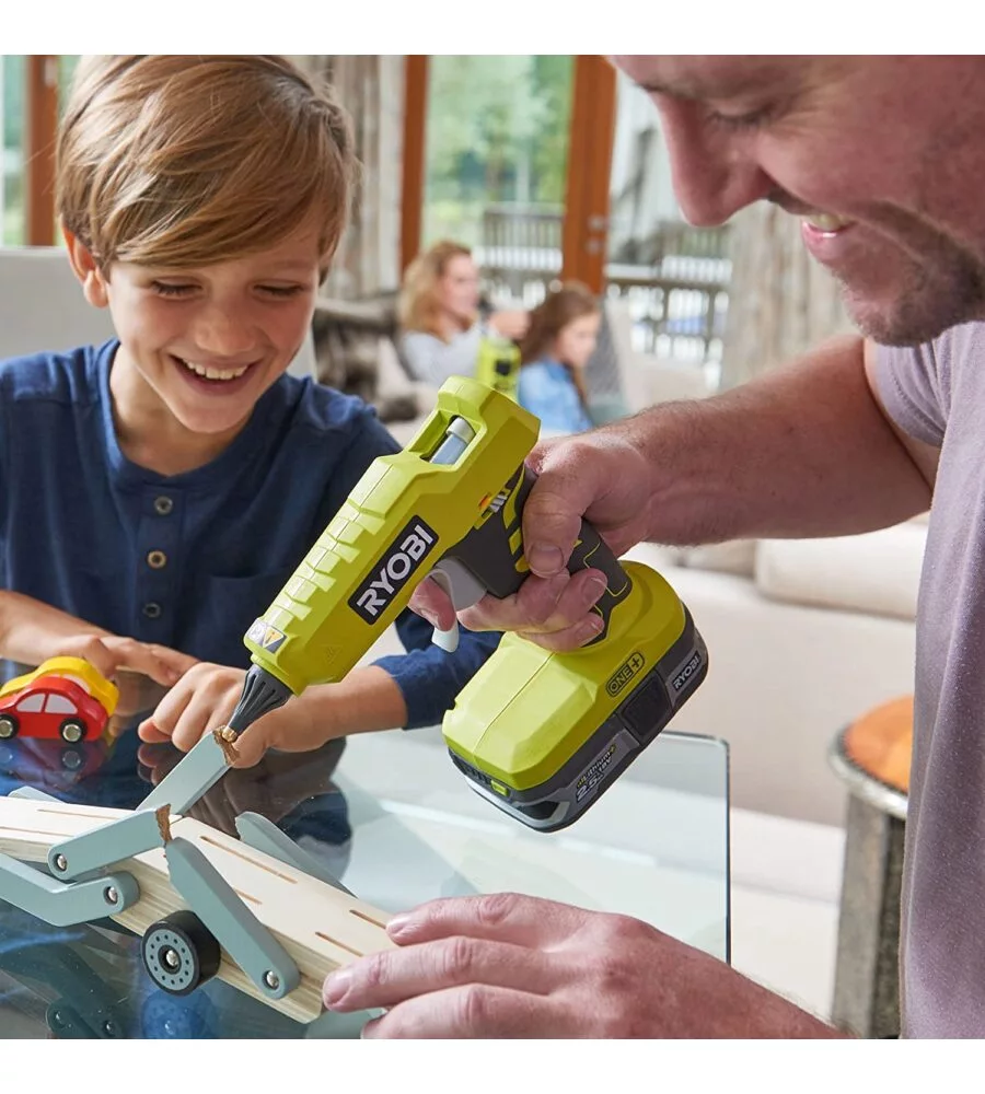 Pistola per colla a caldo a batteria ryobi "r18glu-0" 18v, solo corpo macchina