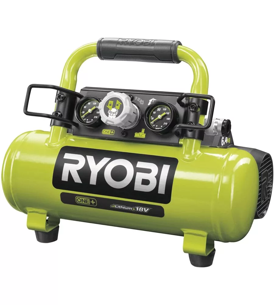 Compressore aria portatile a batteria ryobi "r18ac-0" 3,8l 18v solo corpo macchina