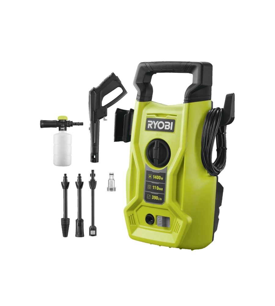 Idropulitrice a freddo ryobi "ry110pwa" 110 bar 390 l/h 1500 w