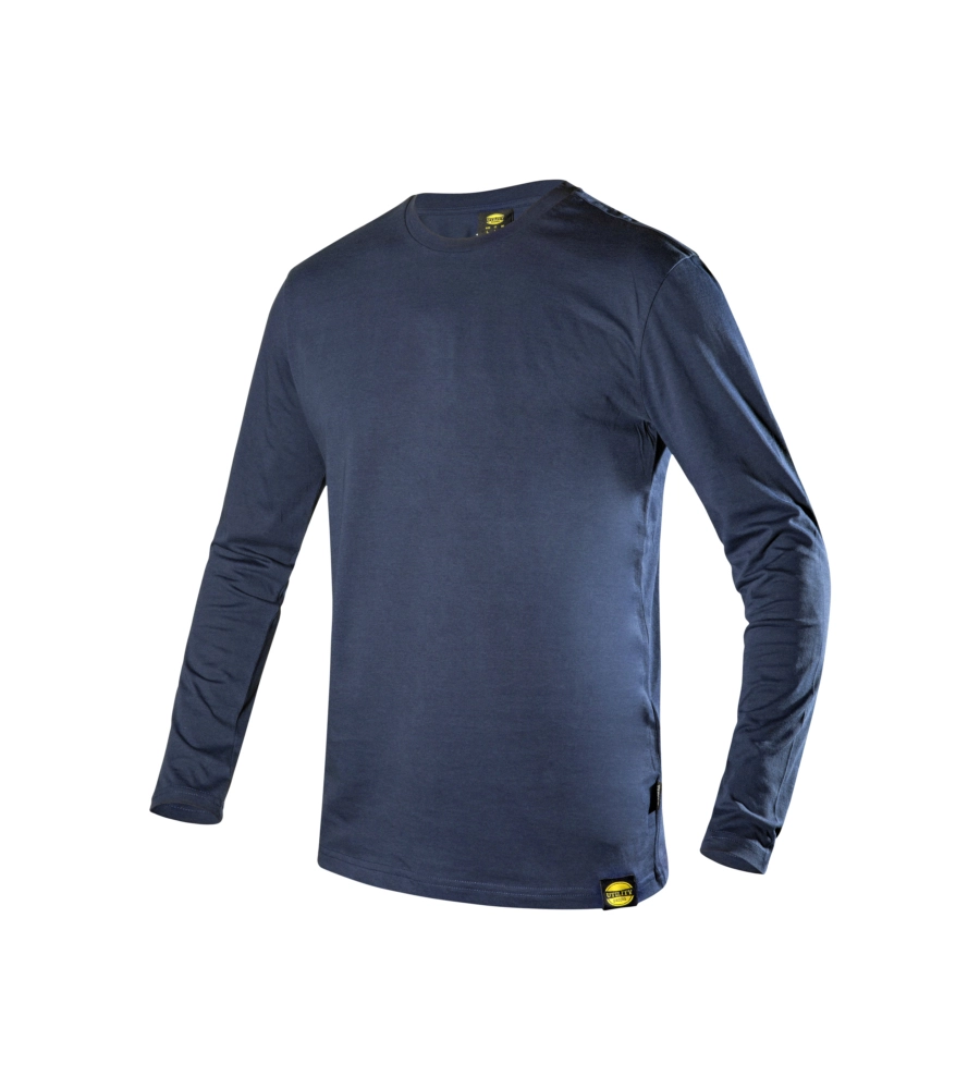 Diadora t-shirt da lavoro manica lunga ml mono organic blu, tg l