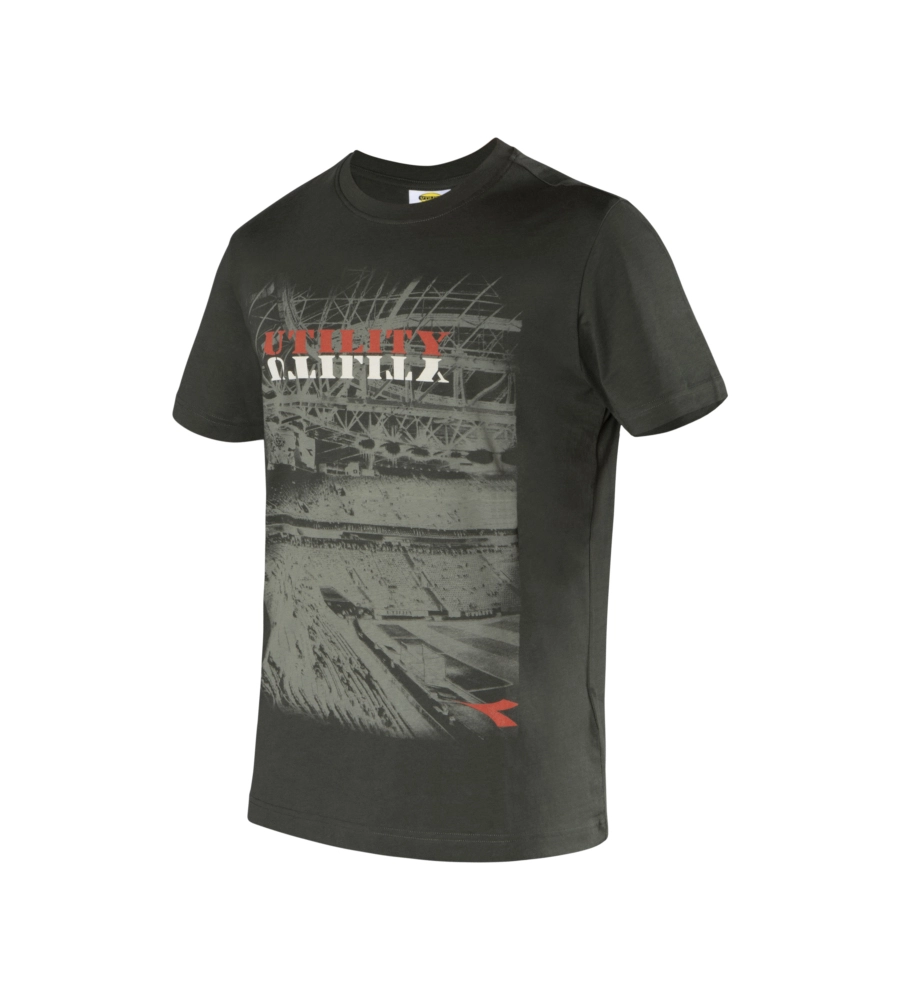 Diadora t-shirt da lavoro a maniche corte organic verde , tg m