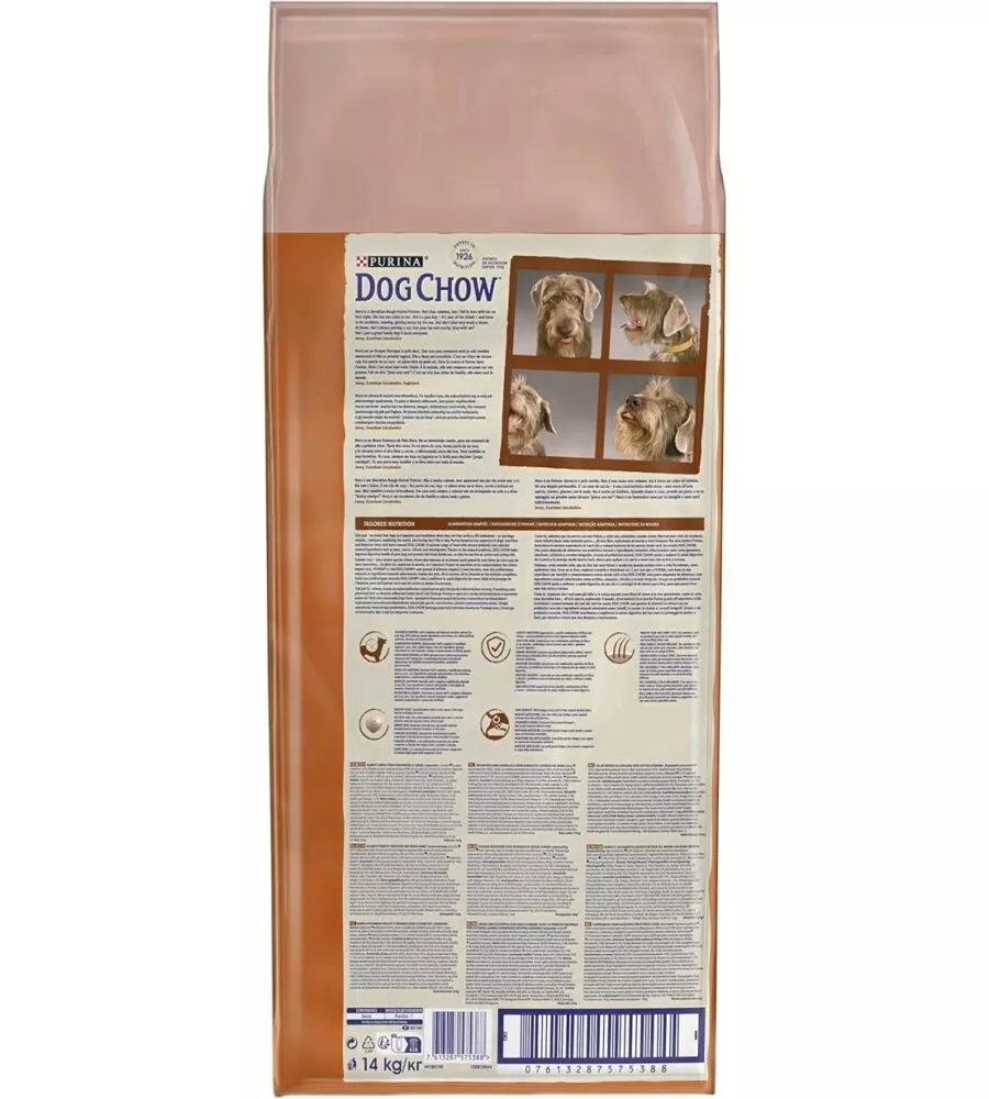 Crocchette per cani purina "dog chow mature senior" anziano di tutte le taglie con pollo 14 kg