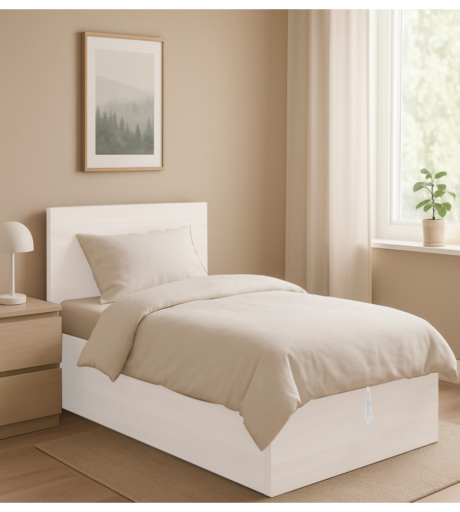 Letto singolo contenitore "hi box" bianco 90x190 cm