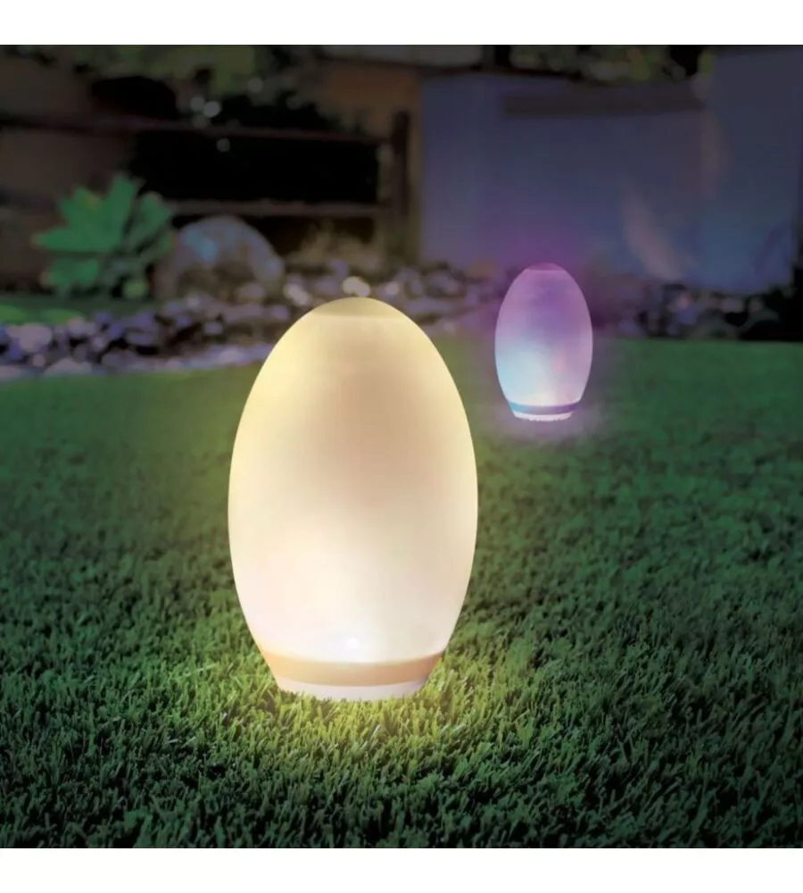 Lampada solare led rgb ricaricabile 3000k