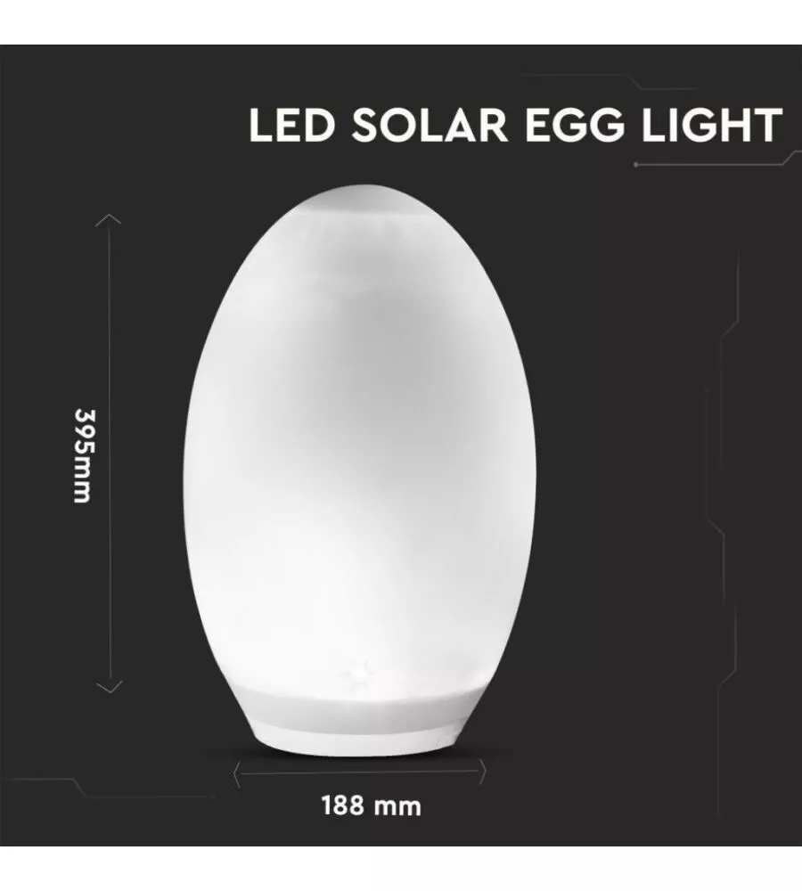 Lampada solare led rgb ricaricabile 3000k