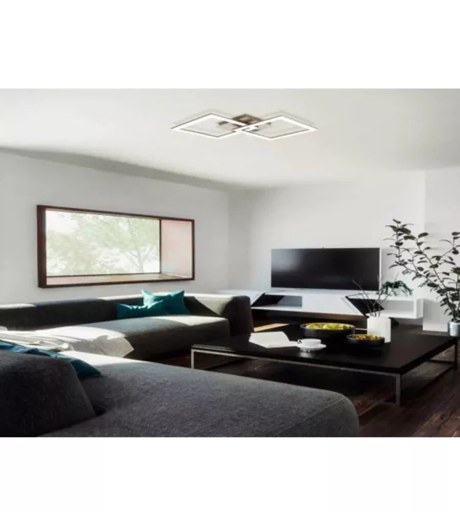Plafoniera led da interno eglo "huerta" grigio 4000k