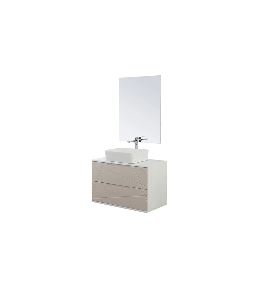 Mobile bagno sospeso "furore" tortora, 90x46x58,5 cm