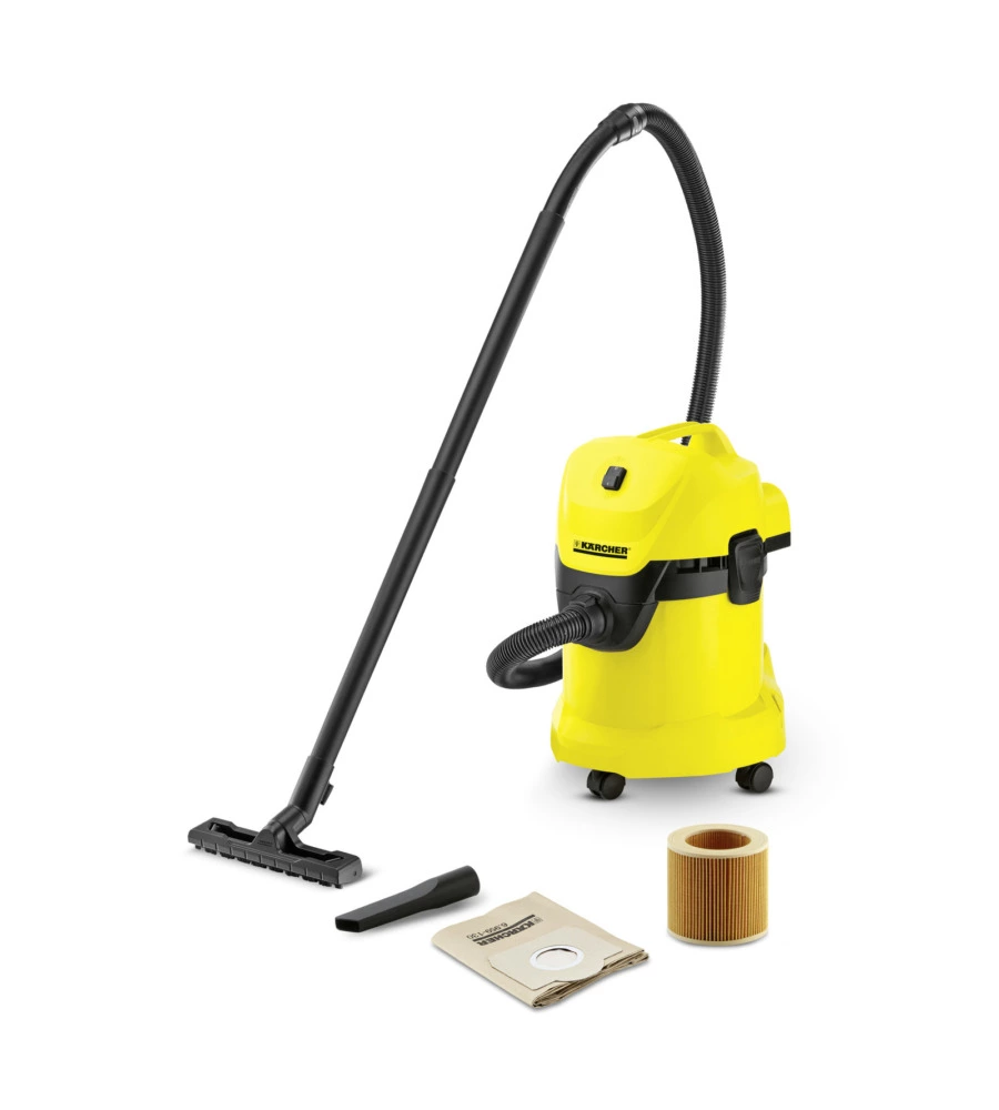 Aspiratore solidi liquidi elettrico karcher "wd3 v-19/4/20" 1000w 19 lt