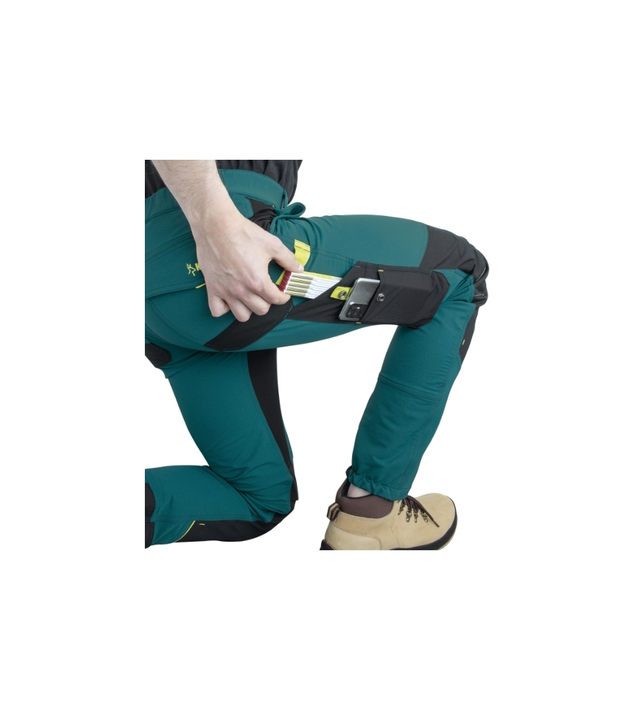 Pantaloni da lavoro carpenter petrolio/nero, tg xxl - kapriol